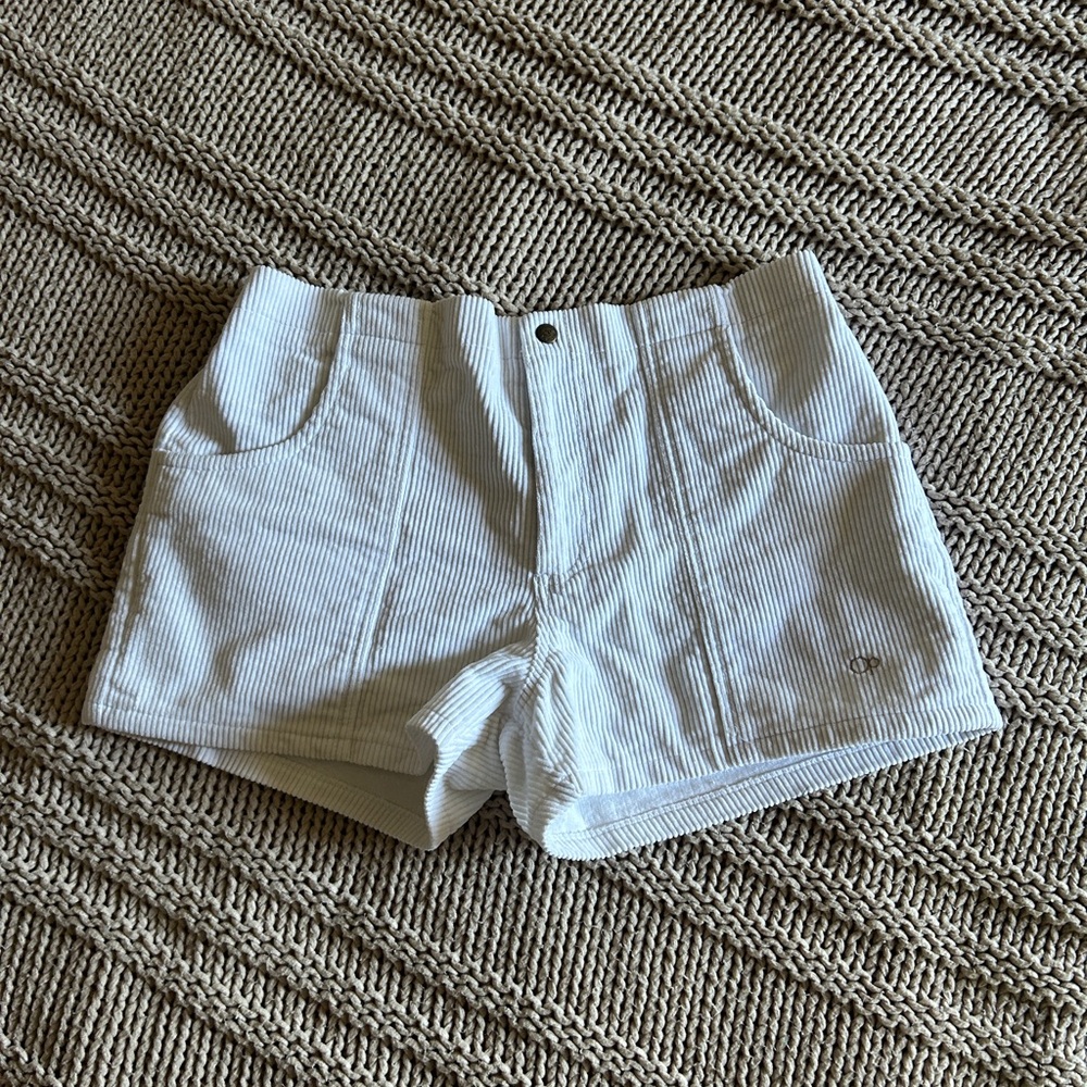 White OP (Ocean Pacific) corduroy shorts